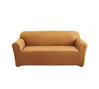 Funda elástica para sofá de 4 plazas, protector de muebles en poliéster elástico y elastano, funda para sillón y sofá elegante (color camello)