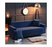 Funda elástica para sofá de un solo asiento, color azul marino (poliéster 1 asiento), perfecta para proteger el sofá cama y decoración elegante del hogar.