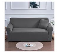 Funda elástica para sofá, elegante funda de sofá de tela de seda de leche con bandas elásticas, protector de muebles a prueba de fugas para niños, mascotas y gato(Grey,3 Seater, 190 230 cm)