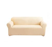 Funda elástica para sofá, protector de muebles para sofá y sillón de 4 plazas, funda de poliéster y elastano (beige), ajuste universal, fácil de limpiar