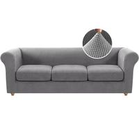 Funda elástica para sofá, protector de sofá de elastano antideslizante con fundas de cojín, perfecto para decoración del hogar y protección de muebles