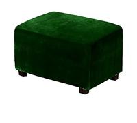 Funda elástica para sofá, protector otomano elástico para tamaño pequeño/madre/Lar/XL/1XL, funda de sofá verde oscuro para reposapiés y puf, protege el pelo y decoración elegante