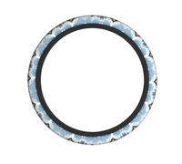 Funda elástica para volante con estampado de cervatillo de invierno, funda protectora elástica, adecuada para coches, SUV y camiones.