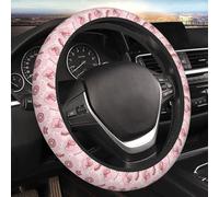 Funda elástica para volante, diseño navideño de macarons, donuts y café, universal, 15 pulgadas, antideslizante y transpirable. Protector de volante para coche, compatible con SUV, camiones, sedanes y