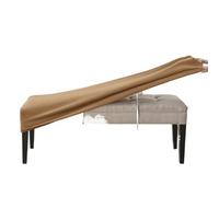 Funda elástica rectangular, fundas for taburetes todo incluido, fundas for asientos de banco de Piano sólido, decoración del hogar extraíble para Comedor(Khaki,2pcs)