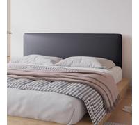 Funda elástica universal para cabecero de cama doble/individual, de piel sintética, se adapta a 140-170 cm (negro) - Elegante decoración y protección de cama