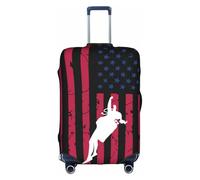 Funda elástica Universal para Maleta con Bandera Americana Vintage de Buceo, antiarañazos, para Equipaje de Mano, Unisex, Mediana