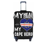 Funda elástica Universal para Maleta con Bandera de Cabo Verde, antiarañazos, para Equipaje de Mano, Unisex, Talla Extragrande.