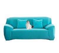 Funda elástica universal para sofá, súper suave, antideslizante, para mascotas, se adapta a sofás de 1 a 4 plazas, color azul cielo, funda elástica para gatos y perros