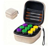 Funda enfriadora de insulina para refrigerador y viajes, caja de almacenamiento rígida de EVA con 9 rejillas para viales, organizador de medicamentos péptidos con acolchado de esponja gruesa, funda de