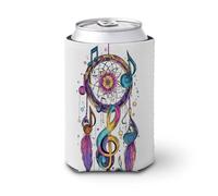 Funda enfriadora de latas de cerveza, atrapasueños con notas musicales, enfriador de cerveza, soporte de bebidas aislado suave para fiestas, playa, eventos, hogar