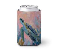Funda enfriadora de latas de cerveza, cubierta caprichosa de tortuga marina para natación, enfriador de cerveza, soporte de bebidas aislado suave para fiestas, playa, eventos, hogar