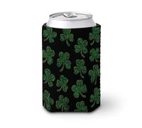 Funda enfriadora de latas de cerveza, cubierta de lata de trébol con purpurina, enfriador de cerveza, soporte de bebidas aislado suave para fiestas, playa, eventos, hogar
