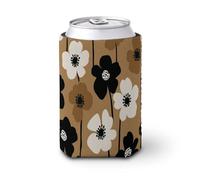 Funda enfriadora de latas de cerveza, diseño de flores bohemias, enfriador de cerveza, soporte de bebidas aislado suave para fiestas, playa, eventos, hogar