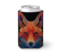 Funda enfriadora de latas de cerveza, diseño de zorro mágico moderno, enfriador de cerveza, soporte de bebidas aislado suave para fiestas, playa, eventos, hogar