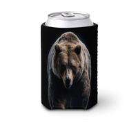 Funda enfriadora de latas de cerveza, oso caminando lentamente hacia ti puede cubrir el enfriador de cerveza, soporte de bebidas aislado suave para fiestas, playa, eventos, hogar