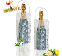 Funda enfriadora de vino con protector de enfriamiento instantáneo y mantiene tu bebida fría, mantiene fresca y fría, enfriador de botellas de vino para champán rojo, blanco o espumoso (2 unidades)