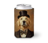 Funda enfriadora para latas de cerveza, Golden Retriever As Gentleman Can Cover enfriador de cerveza suave aislado soporte para bebidas para fiestas, playa, eventos, hogar