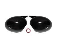 Funda Espejo Coche Carcasa Para Mini Para Cooper R50 R52 R53 Pegatina Plástico Tapas Cubierta Espejo Retrovisor Lateral Carcasa Protectora LHD(Gloss Black)