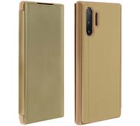 Funda Espejo para Galaxy Note 10 Plus Tapa translúcida F.Soporte - Dorado
