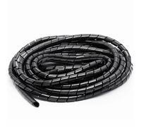 Funda espiral para cables, Tubo auto del aislamiento arnés de cables circuito blanco negro 4-30m m la manga protectora espiral(Black,8mm (12meter))