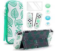 Funda Estuche de transporte para interruptores para Nintendo Switch OLED, Animal Crossing Estuche de transporte de viaje Bolsa de paquete Kit de accesorios de protección portátil (Cruce de animales)