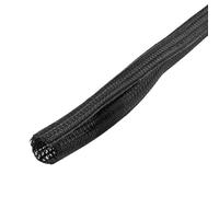 Funda expandible Funda de Cable expandible Trenzada de Pet, Protector de tubería Flexible y autocerrable, Organizador de Cables, 1 Pieza(Black,19MM*2METERS)