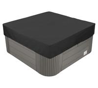 Funda Exterior Impermeable, 210D Oxford Whirlpool Abdeckung, Cubierta De BañEra De Hidromasaje para Exteriores protección contra el Viento UV,Negro,244x244x30cm
