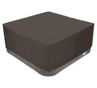 Funda Exterior Impermeable, 210D Oxford Whirlpool Abdeckung, Cubierta De BañEra De Hidromasaje para Exteriores protección contra el Viento UV,Café,244x244x90cm