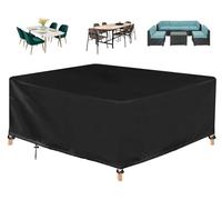Funda Exterior Muebles Jardin Fundas Muebles Jardin 195x60x50cm/LxWxH Funda Mesa Exterior Impermeable Anti-UV Mueble Jardin Exterior Para Muebles De Exterior Sillas Mesas Funda Exterior -Negro