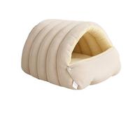 Funda extraíble para casa de mascotas acogedora cama escondida para perros y gatos, parte inferior antideslizante, lavable a máquina, diseño portátil, lavable, cama para gatos cerrada