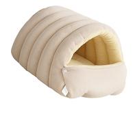 Funda extraíble para casa de mascotas acogedora cama escondida para perros y gatos, parte inferior antideslizante, lavable a máquina, diseño portátil, lavable, cama para gatos cerrada