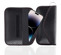 Funda Faraday Móvil para Teléfono y Llave Coche Bolsa Faraday Movil Jaula Faraday Portatil Bloqueador Senal RFID/NFC Blindaje Anti-Seguimiento (Negro)