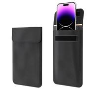 Funda Faraday para Móvil, Bolsa Bloqueadora de Señal RFID GPS WiFi Bluetooth, Inhibidor de Señal Móvil, Protector de Privacidad con Doble Bolsillo, Uso en Coche