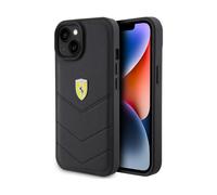 Funda Ferrari Acolchada Metal Logo Negro - iPhone 15