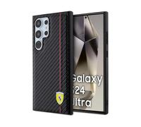 Funda Ferrari FEHCS24LN3DUR Carbon Printed Line Negro - Galaxy S24 Ultra