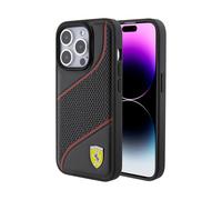 Funda Ferrari Ondas Perforadas, Negro - iPhone 15 Pro