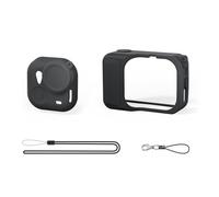 Funda fina antiarañazos para cámaras GO, correa de cuello desmontable, bordes reforzados, absorción de golpes, funda de silicona para cámaras de acción GO con soporte de liberación rápida y agarre