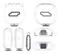 Funda flexible de TPU para auriculares Shokz OpenFit 2+, carcasa protectora transparente para auriculares deportivos de oreja abierta, revestimiento resistente a caídas con protector de botón, naranja