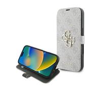 CG Mobile Guess GUBKP16L4GMGPI - Funda para iPhone 16 Pro de 6,3 Pulgadas, diseño de Libro 4G, Color Rosa