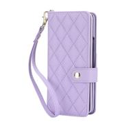 Funda Flip para Samsung Galaxy Z Fold 8 Ultra Cartera Porta S-Pen | Cuero Elegante Cruzado, Función Soporte, Funda Antigolpes, Alta Capacidad, Cobertura Total, Antihuellas(Purple)