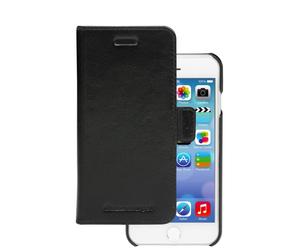 Funda folio Lynge Dbramante1928 de cuero negro para iPhone 6/6S/7/8