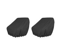 Funda for asiento de barco, 2 uds., tela Oxford resistente al agua, fundas for asientos marinos for exteriores, silla capitán, polvo(Black)