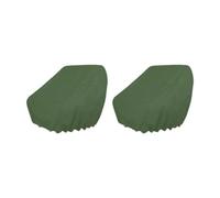 Funda for asiento de barco, 2 uds., tela Oxford resistente al agua, fundas for asientos marinos for exteriores, silla capitán, polvo(Green)