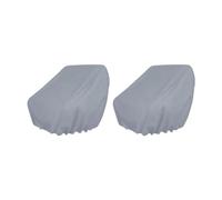 Funda for asiento de barco, 2 uds., tela Oxford resistente al agua, fundas for asientos marinos for exteriores, silla capitán, polvo(Gray)