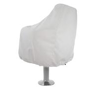 Funda for asiento de barco, protección solar, tela Oxford resistente al aire libre, silla Pedestal for yate marino, cubierta plegable, a la intemperie y polvo(White)