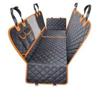 Funda for Asiento de Coche for Perros, Hamaca Impermeable, Cremallera Lateral y protección Puerta(Black Orange)
