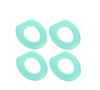 Funda for asiento de inodoro con forma O que mantiene el calor, patrón calabaza, alfombrilla for, almohadilla tejida, accesorios baño lavables(Green-4Pcs)