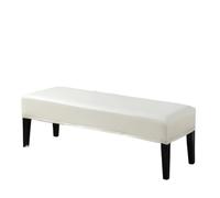 Funda for banco de comedor de cuero PU elástica, funda extraíble for banco, funda protectora impermeable for asiento de banco, sala de estar, 2 uds. para Comedor(Beige)