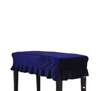 Funda for banco, fundas for asientos de taburete de Piano, funda plisada for banco de Piano, funda protectora for silla individual/doble para Comedor(Blue,Single seat stool cover)